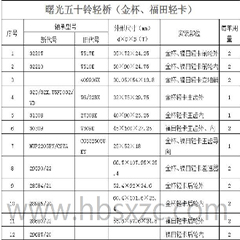 曙光五十铃轻桥（金杯、福田轻卡）